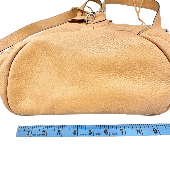 Rebecca Minkoff Genuine Leather Backpack Tan With Silver Accents 13 x 9.5 x 6 main image 10